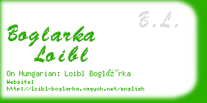 boglarka loibl business card